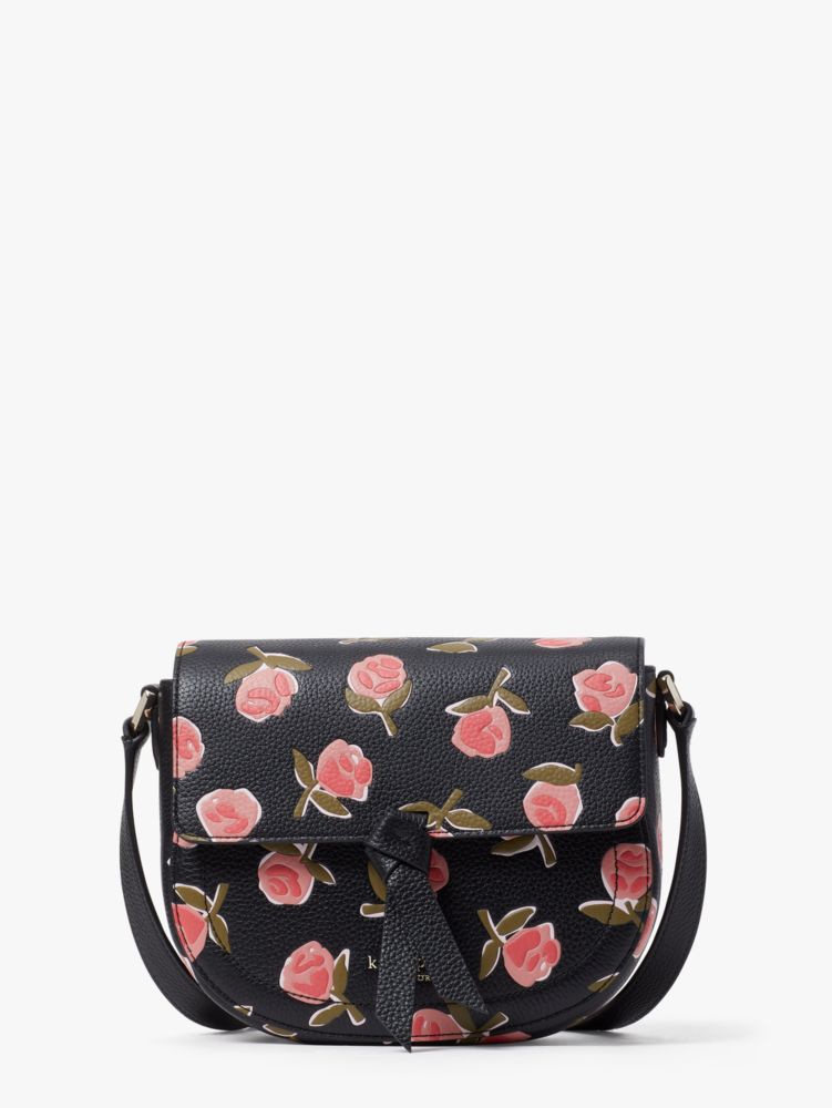 kate spade new york Knott Ditsy Rose Leather Saddle Bag - Macy's