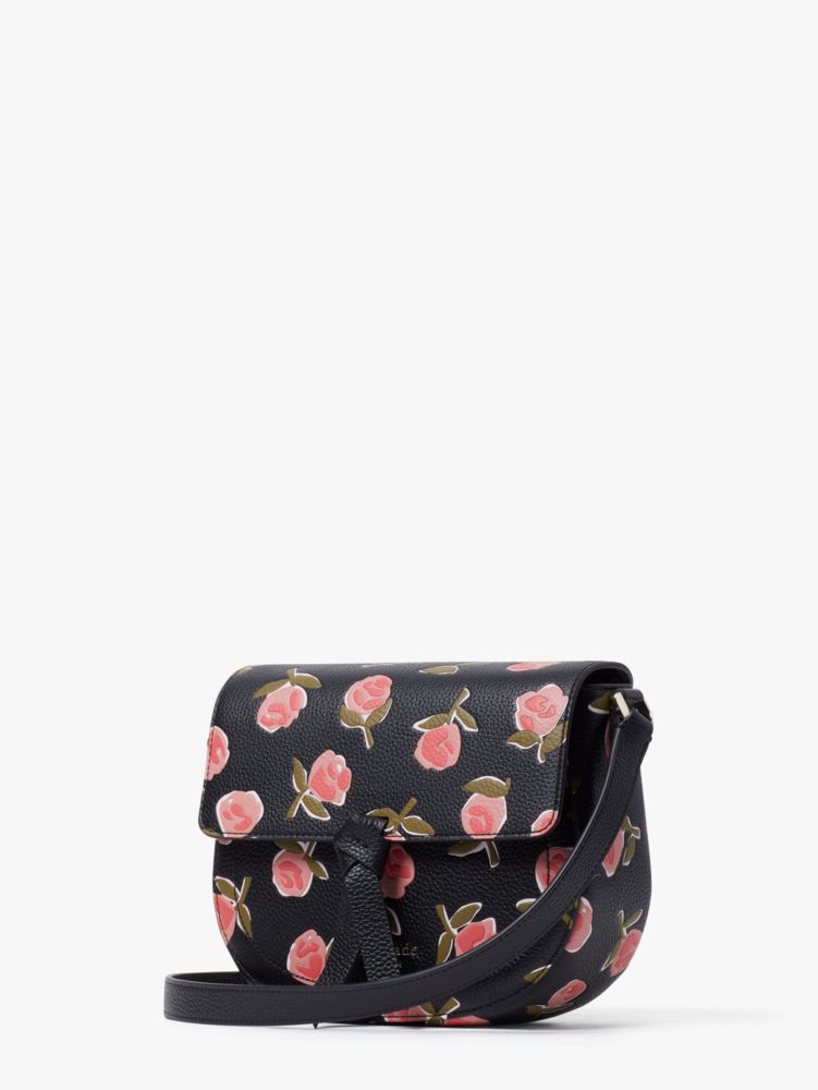 Kate Spade,knott ditsy rose medium saddle crossbody,crossbody bags,Medium,