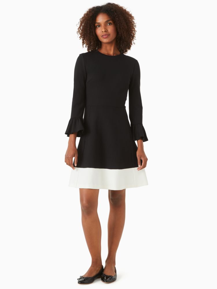 Black ponte clearance dress with sleeves