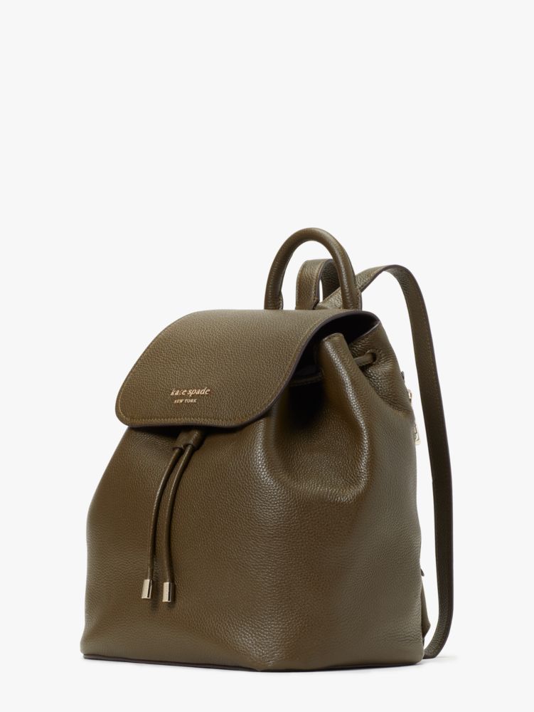 Kate Spade,Sinch Medium Backpack,Leather,Backpack,Logo,Metal,Gold Metal,Casual,