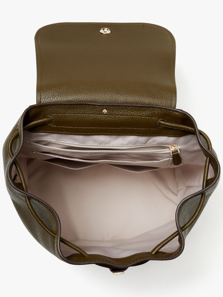 Kate Spade,Sinch Medium Backpack,Leather,Backpack,Logo,Metal,Gold Metal,Casual,