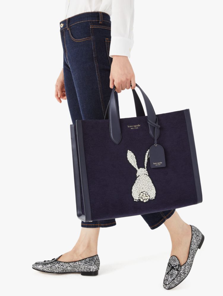 Manhattan Bunny Large Tote Bag