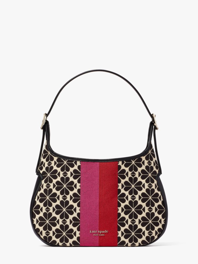 Shop kate spade new york Small Spade Flower Jacquard Hobo Bag