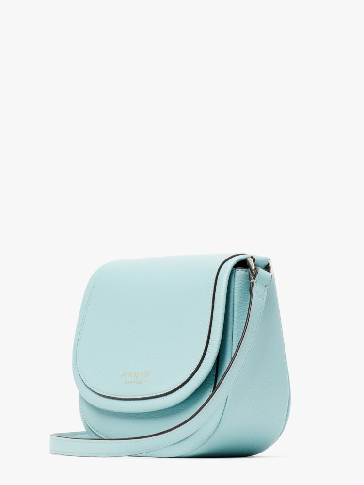 Kate Spade,roulette small saddle bag,crossbody bags,Small,Aphrodite Green