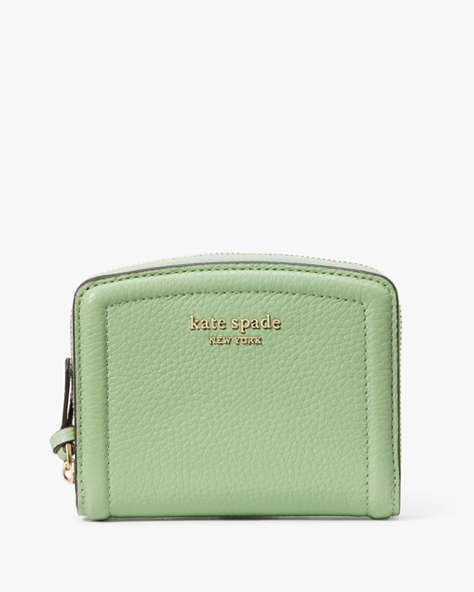 Kate Spade,knott small compact wallet,Beach Glass