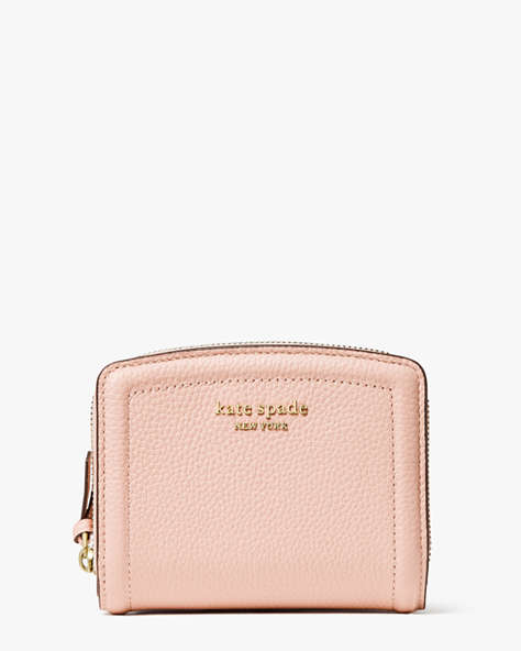 Kate Spade,knott small compact wallet,Coral Gable Pink