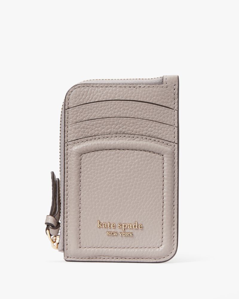 Kate Spade,Knott Zip Cardholder,cardholders,Casual,Warm Taupe