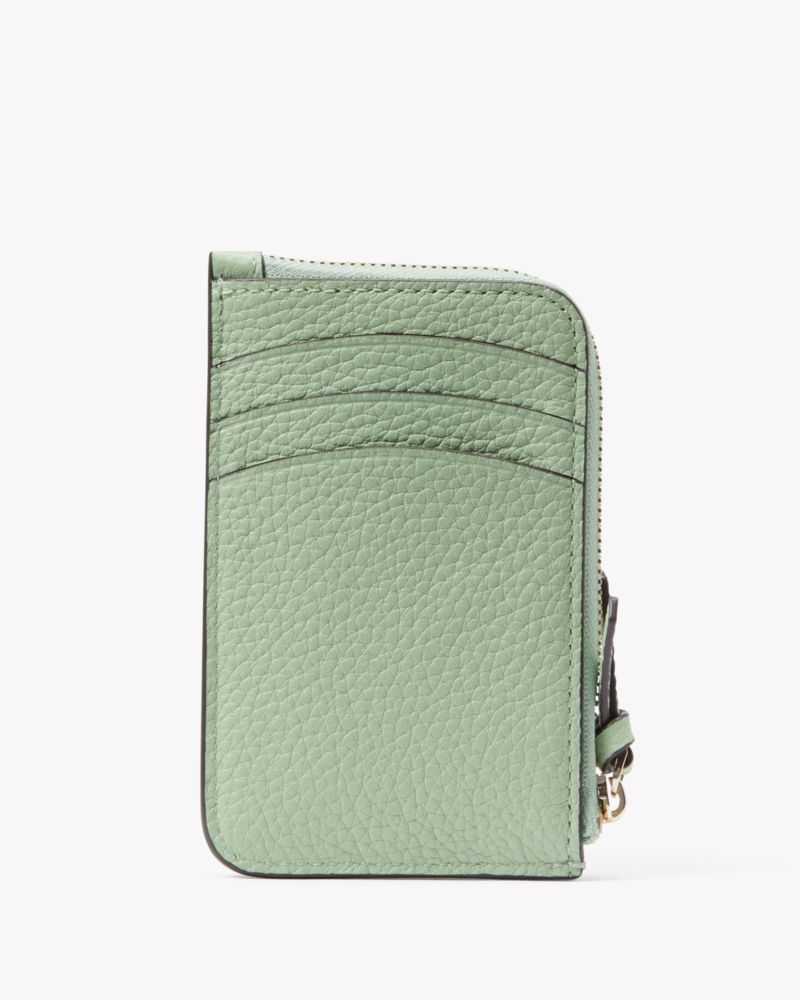 Kate Spade,ノット ジップ カードホルダー,ミニ財布,ビーチグラス