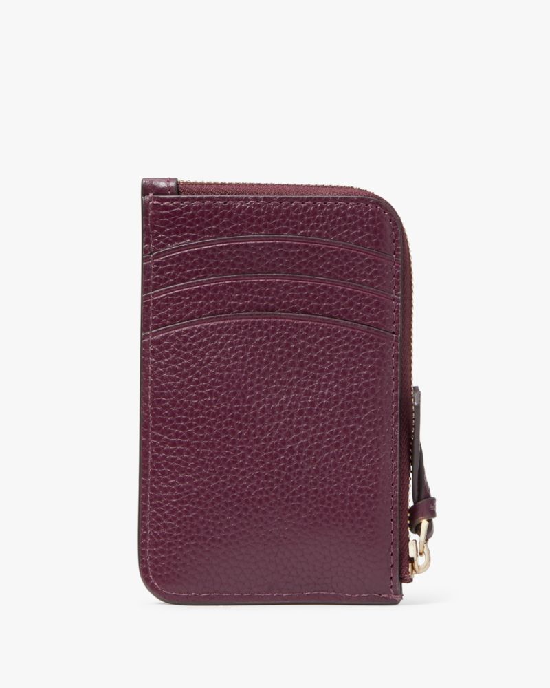 Kate Spade,Knott Zip Cardholder,cardholders,Casual,Deep Cherry