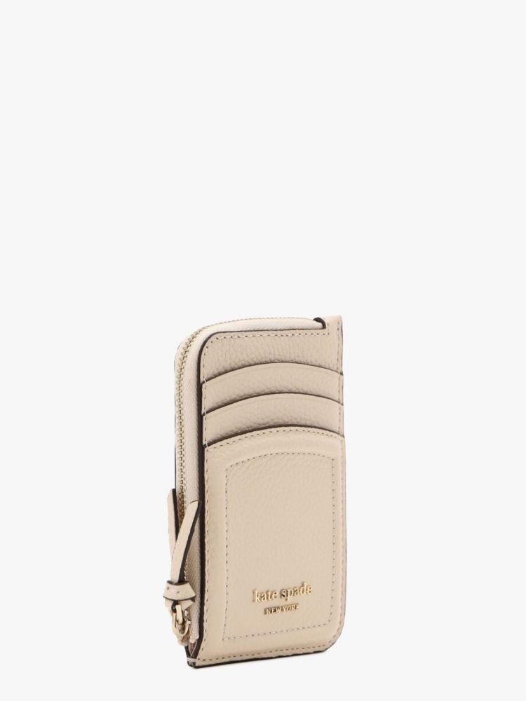 Kate Spade,ノット ジップ カードホルダー,財布小物,ミルクグラス