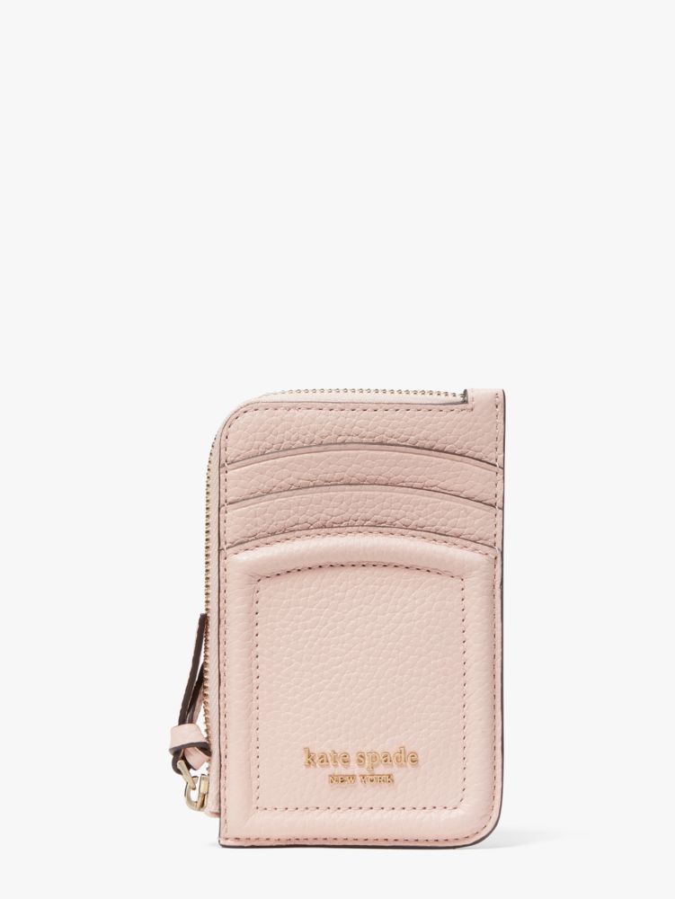 Kate Spade,Knott Zip Cardholder,cardholders,Casual,Mochi Pink