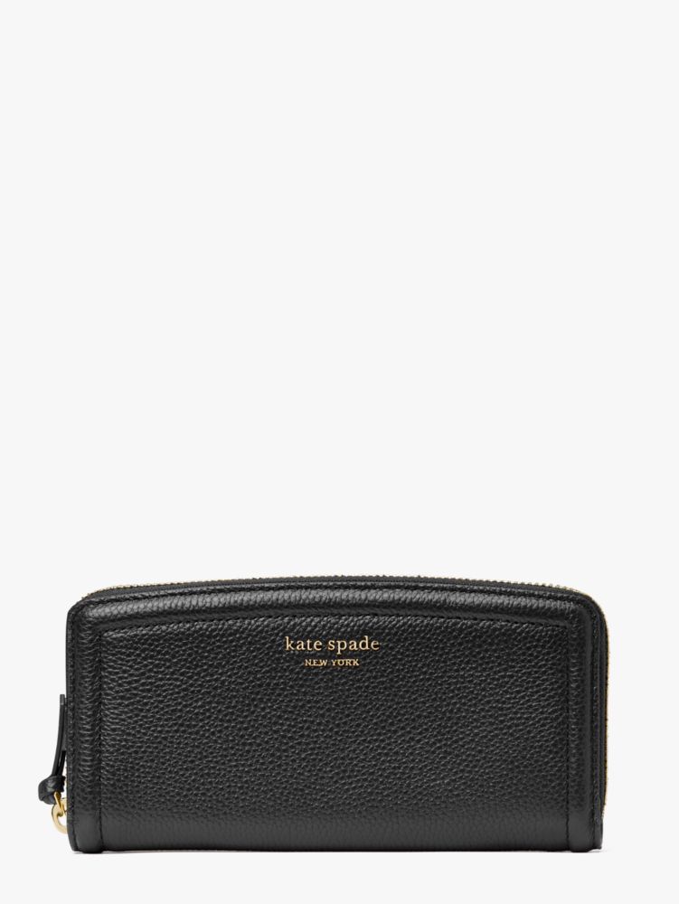 Kate Spade,Knott Slim Continental Wallet,Black