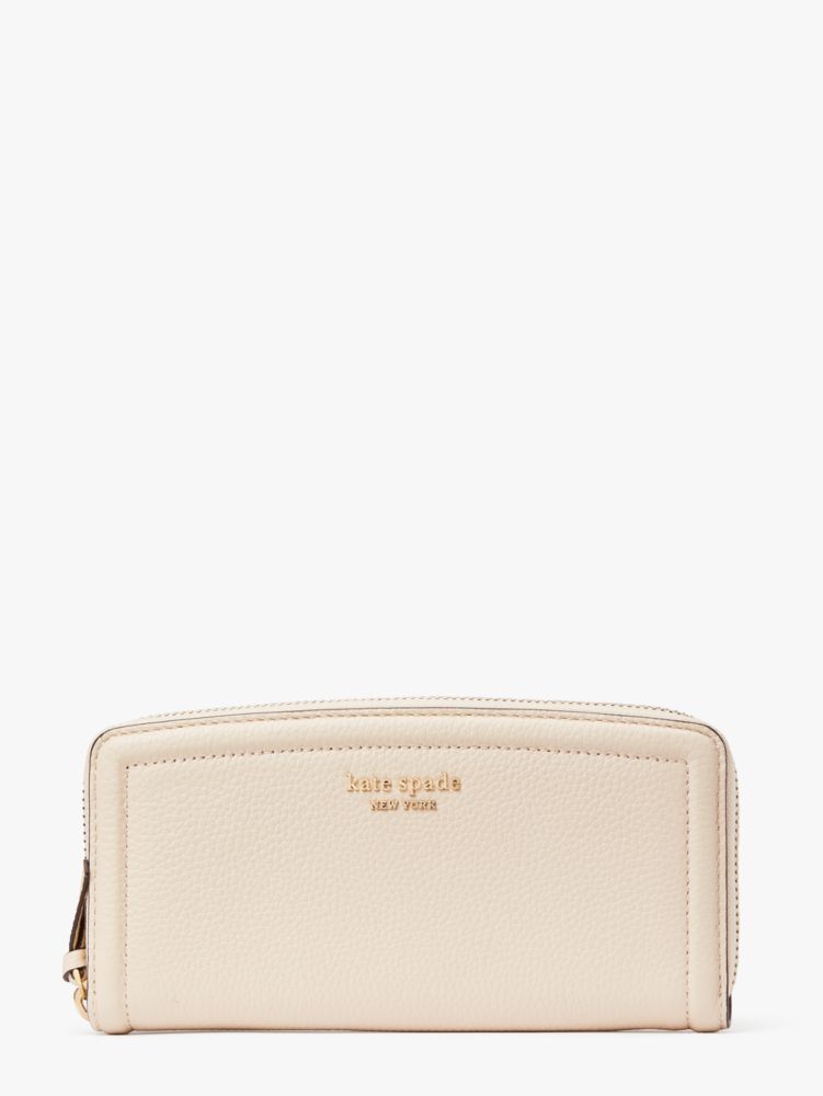Kate Spade,Knott Slim Continental Wallet,Cream