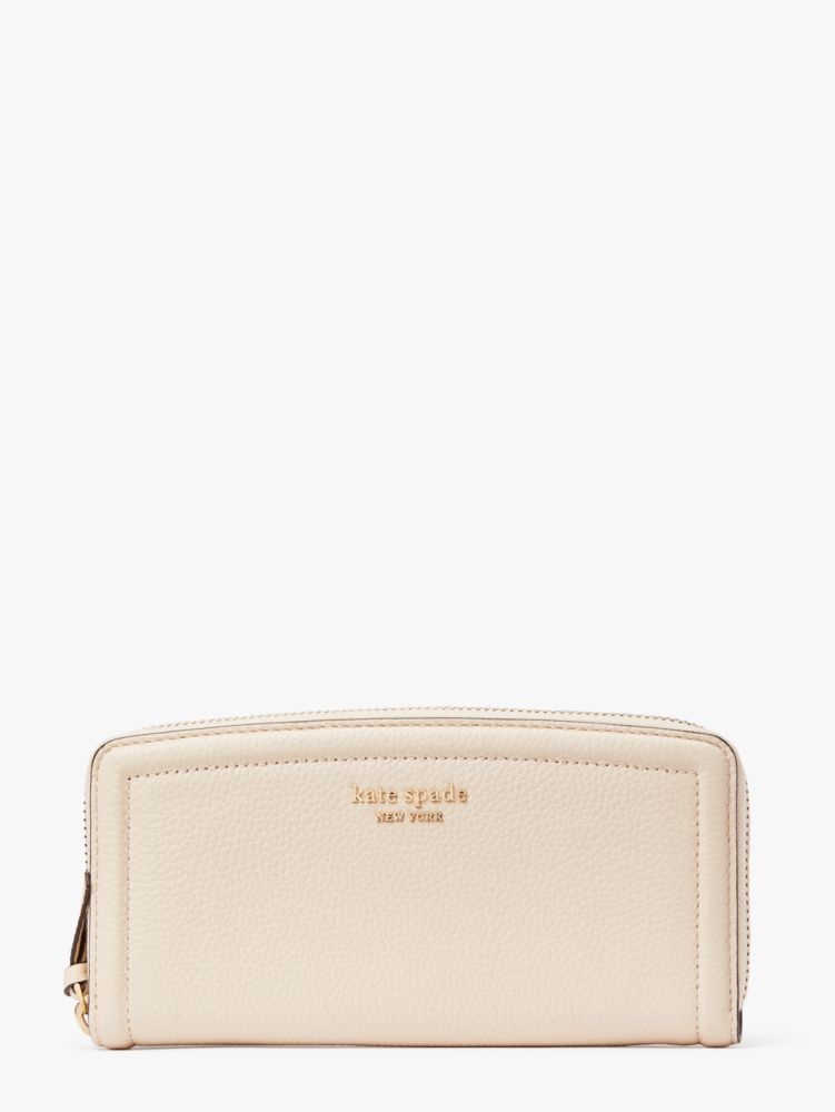 Kate Spade,Knott Slim Continental Wallet,Milk Glass