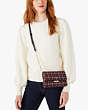 Kate Spade,carlyle tweed chain wallet,crossbody bags,Orange Multi