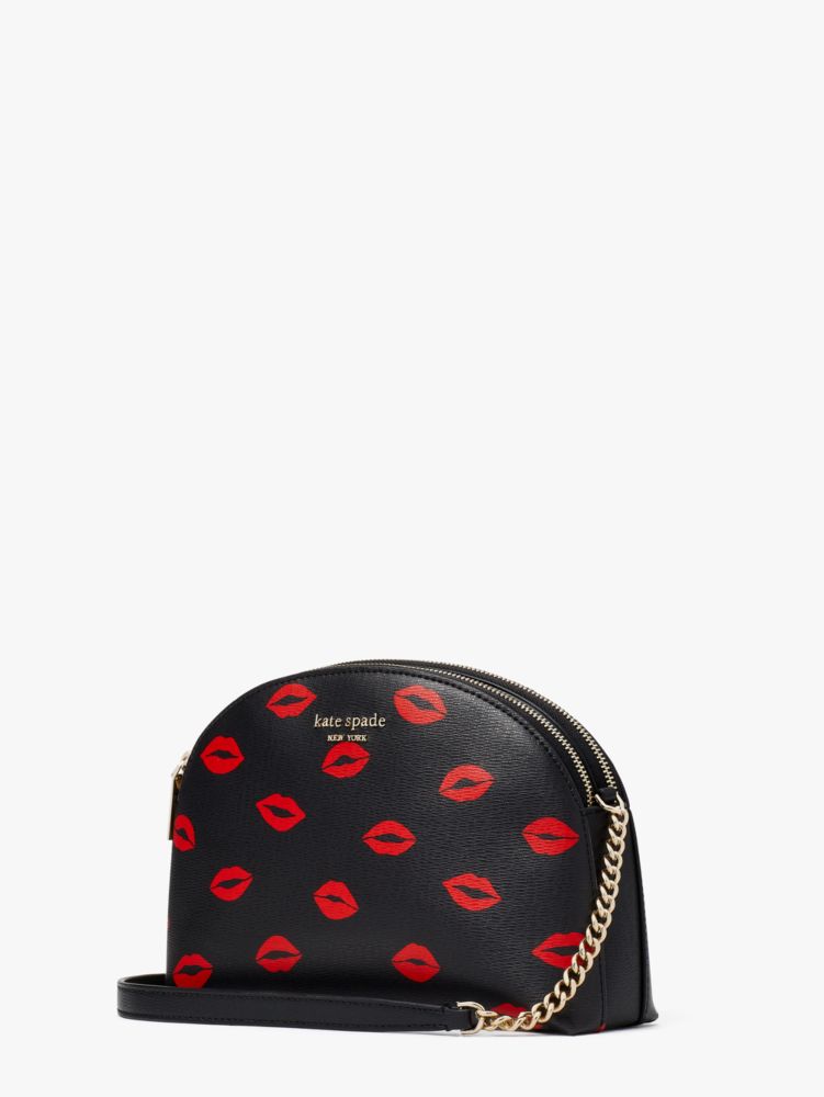 Kate Spade,Spencer Kisses Double-Zip Dome Crossbody,crossbody bags,