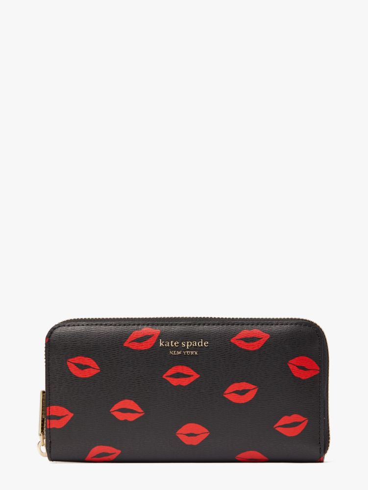 Spencer Kisses Zip Around Continental Wallet | Kate Spade