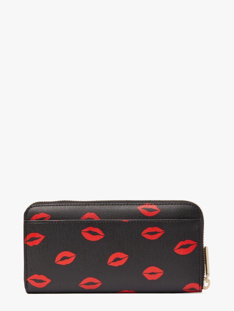 Kate Spade,Spencer Kisses Zip-Around Continental Wallet,