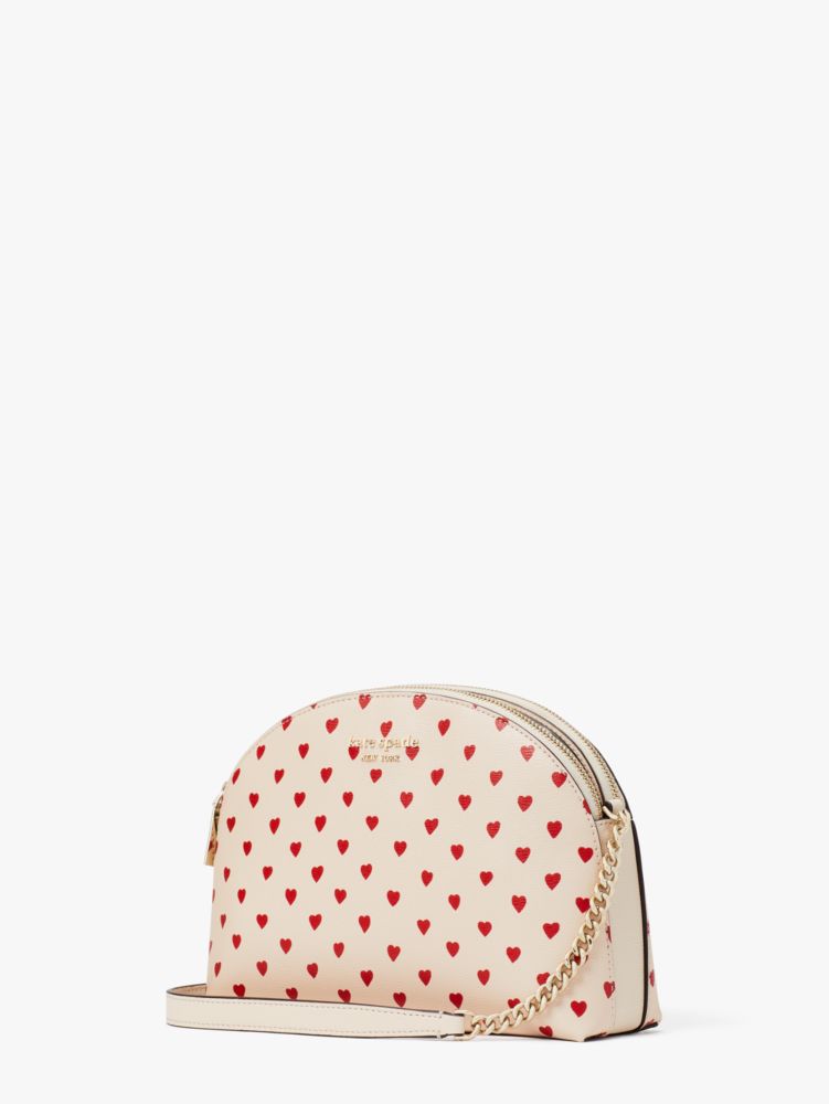 Spencer Hearts Double-zip Dome Crossbody, , Product