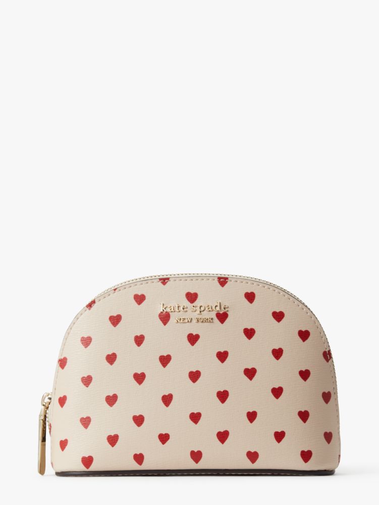 Spencer Hearts Small Dome Cosmetic Case