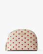 Kate Spade,spencer hearts small dome cosmetic case,cosmetic bags,Milk Glass Multi