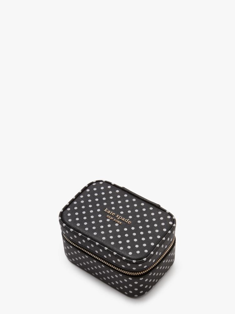 Kate Spade,Spencer Metallic Dot Zip Jewelry Case,