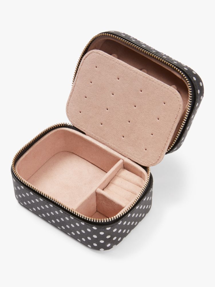 Kate Spade,Spencer Metallic Dot Zip Jewelry Case,