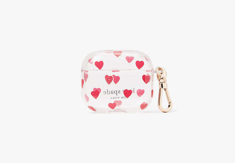 Kate Spade,hearts airpods pro case,Clear Multi image number 0