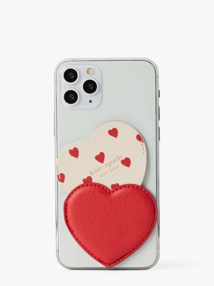 Hearts Smooth Leather Sticker Pocket, , Product