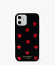 Kate Spade,glitter heart iphone 12/12 pro case,phone cases,Black Multi