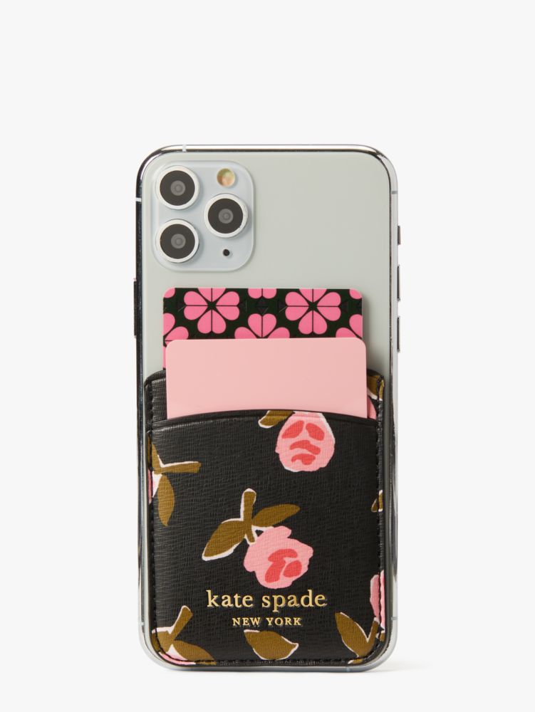 Spencer Ditsy Rose Sticker Pocket, Black Multi, Product