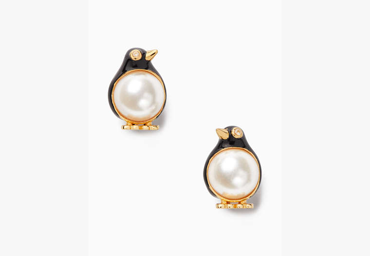 Kate Spade,penguin stud earrings,earrings,Multi image number 0