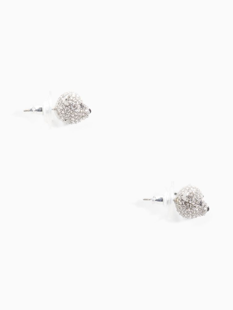 Kate Spade,arctic friends polar bear pave mini studs,earrings,