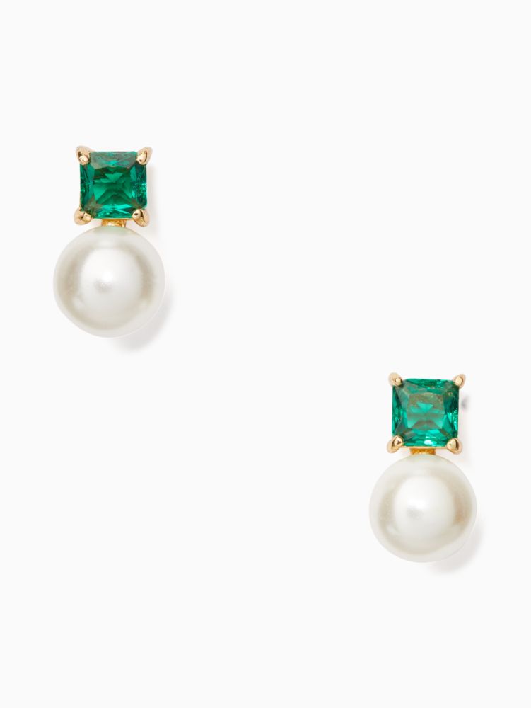 Kate Spade,little gem pearl and stone mini studs,earrings,