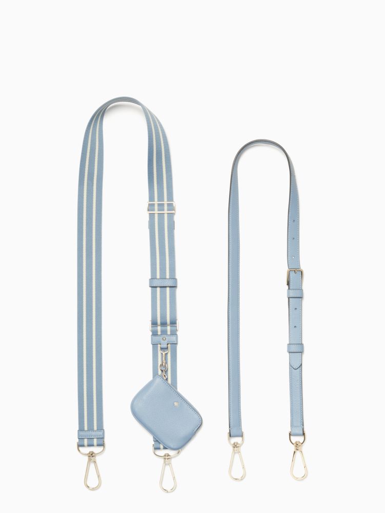 Kate Spade,Rosie Large Crossbody,Leather,Coin,Crossbody,Logo,Word Embellishment,Stripe,Metal,Lined,Casual,