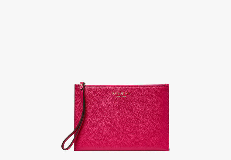 Kate Spade,Roulette Pouch Wristlet,wristlets & pouches,Anemone Pink image number 0