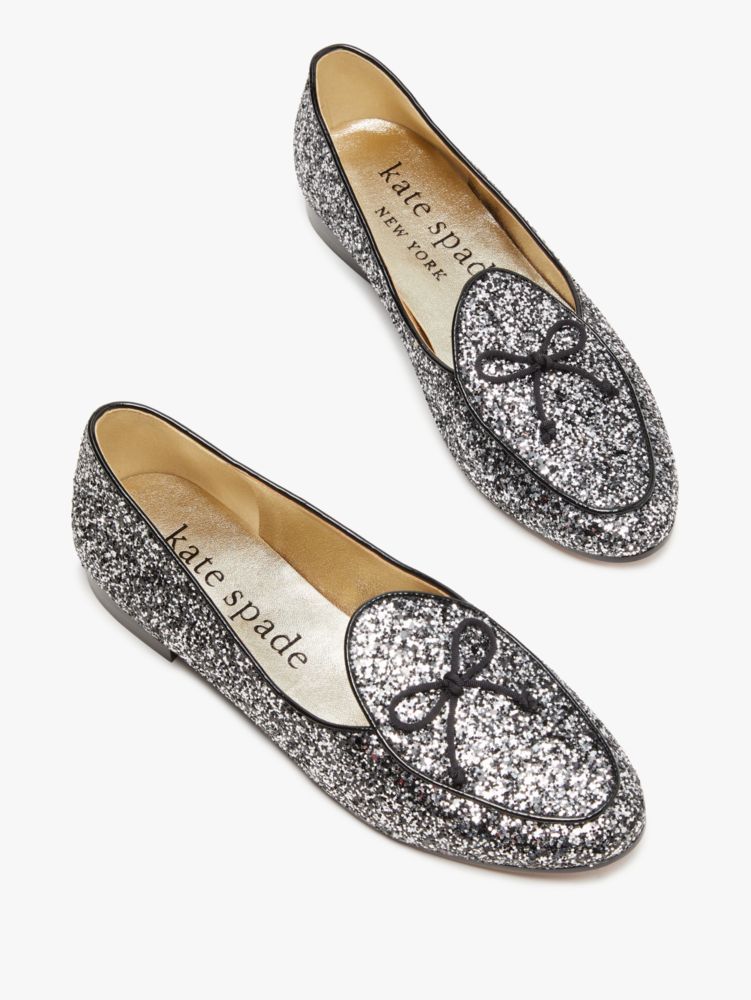 Kate spade black glitter on sale shoes