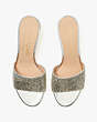 Kate Spade,polished slide sandals,sandals,Evening,Silver Gold