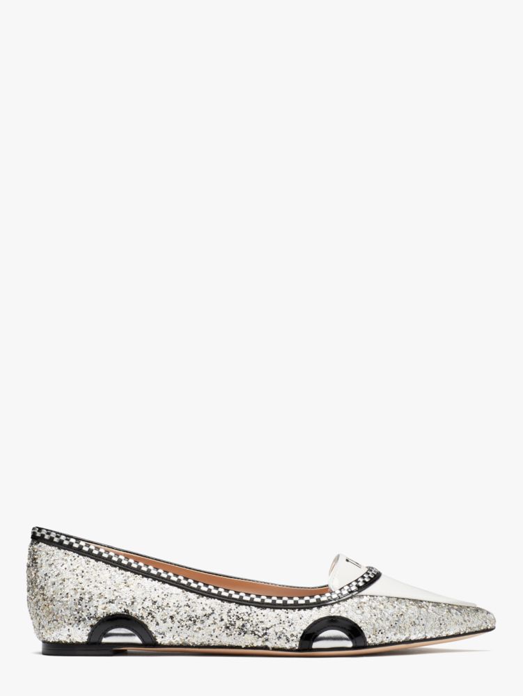 Kate Spade,gogo taxi flats,flats,Casual,Silver Gold