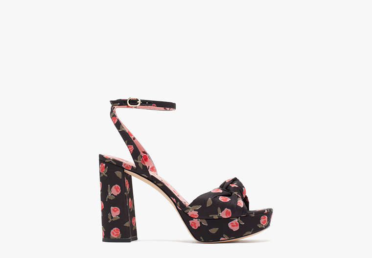 Kate Spade,confetti platform sandals,sandals,Ditsy Rose/Black