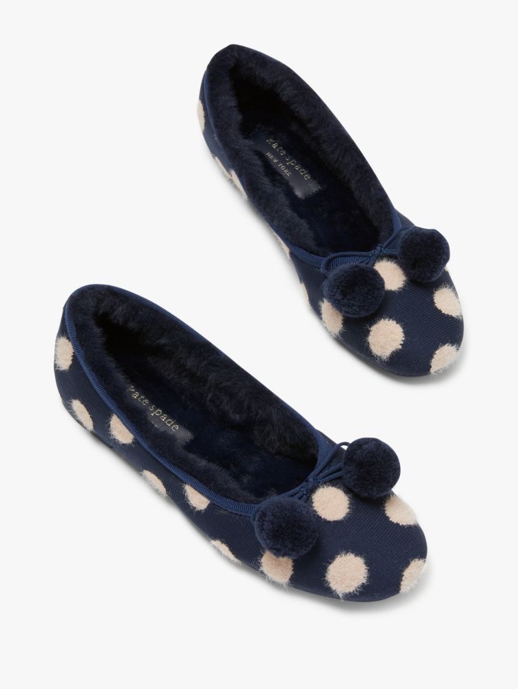 Kate Spade,ハーレー ポンポン スリッパ,スターリーナイト/ドット