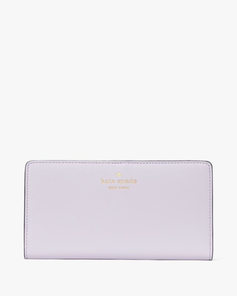 Kate Spade,dana large slim bifold wallet,Violet Spritz