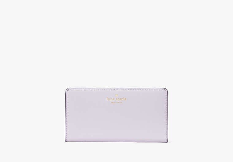 Kate Spade,dana large slim bifold wallet,Violet Spritz image number 0
