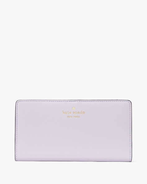 Kate Spade,dana large slim bifold wallet,Violet Spritz