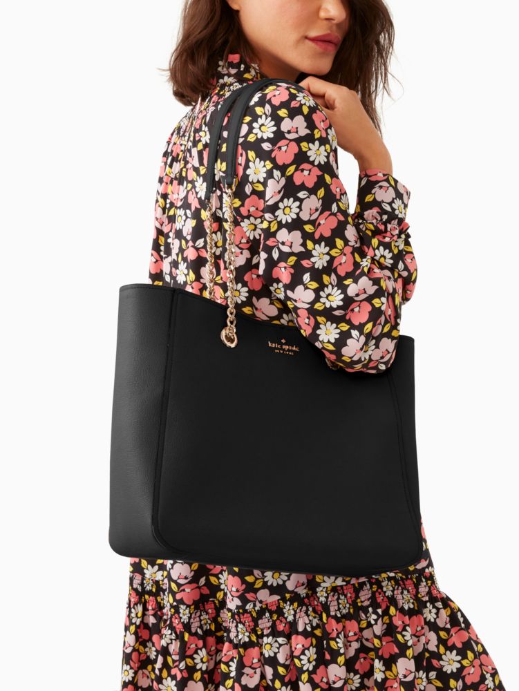 Kate Spade,infinite large triple compartment tote,tote bags,Black