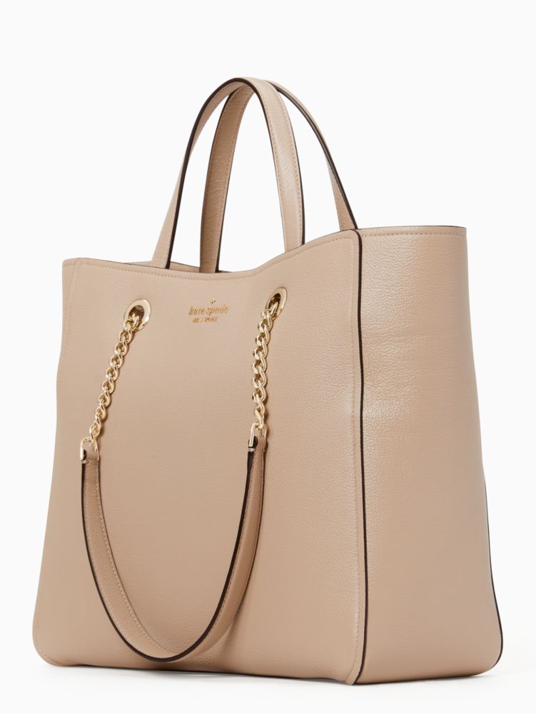 Kate Spade,infinite large triple compartment tote,tote bags,Warm Beige