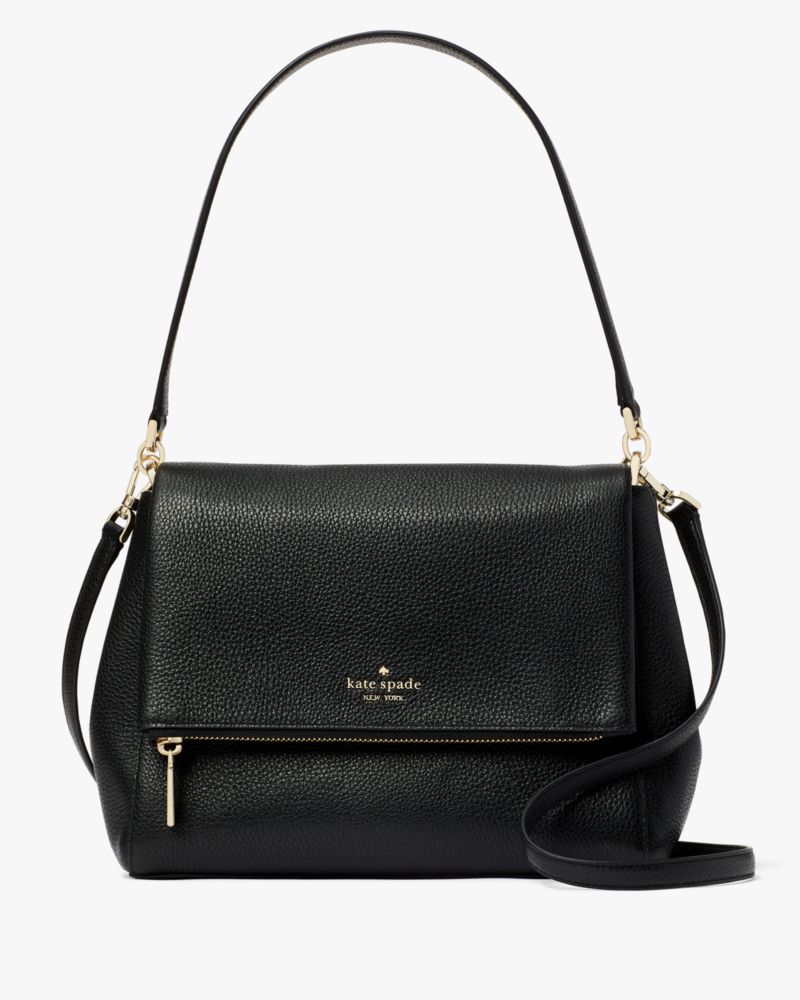 Review Kate Spade Leila Medium Flap Black 