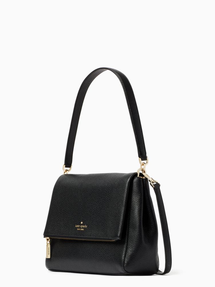 Review Kate Spade Leila Medium Flap Black 