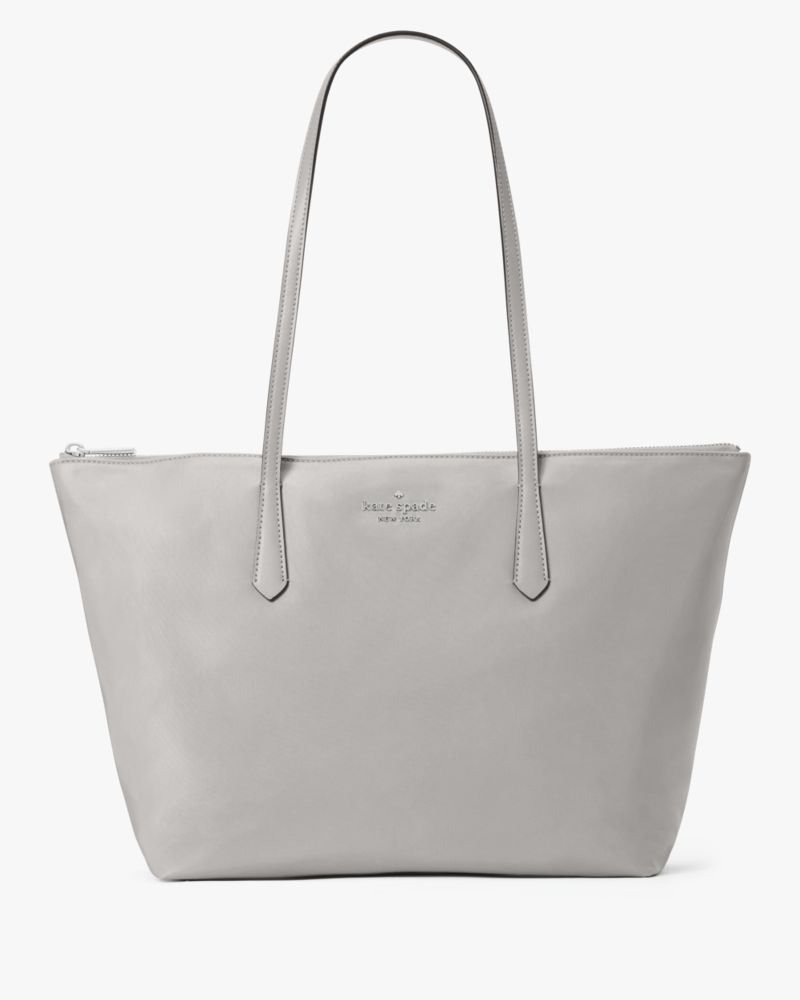 Kate Spade,kitt nylon large tote,Nimbus Grey