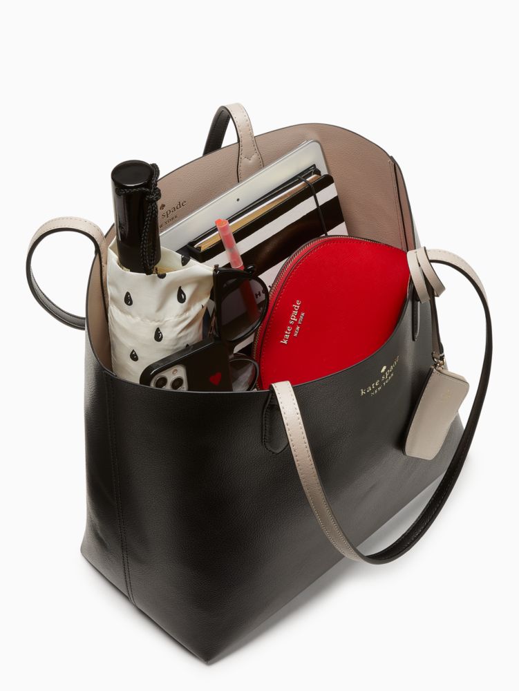 Kate Spade,アヴァ リバーシブル トート,バッグ,ブラック